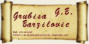 Grubiša Barzilović vizit kartica